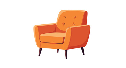 Orange armchair, a comfy furniture design for interior decoration and styling.