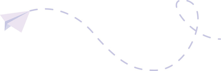 Origami plane trail. Flying paper aircraft icon