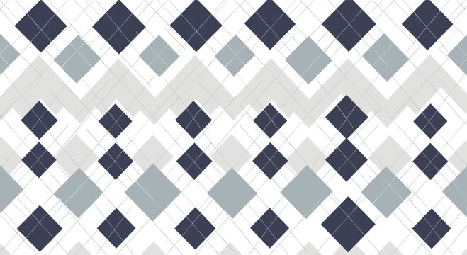 A seamless geometric pattern featuring argyle diamonds and chevron designs.