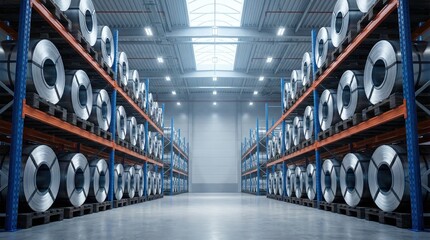 Data center storage warehouse rows hard drives, cloud server infrastructure