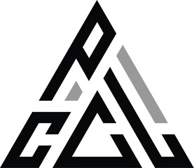 Letter PCCL triangle logo