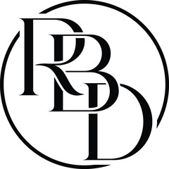 Vector RBD minimalist logo design