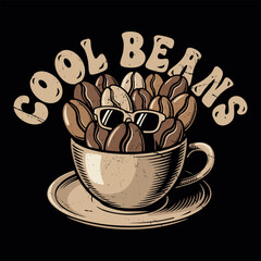 Coffee Addict Cute Coffee Lover Illustration T-shirt Design