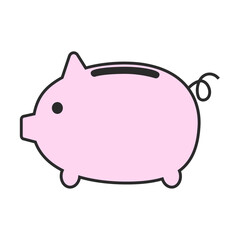 豚の貯金箱、貯金、貯蓄、カラー