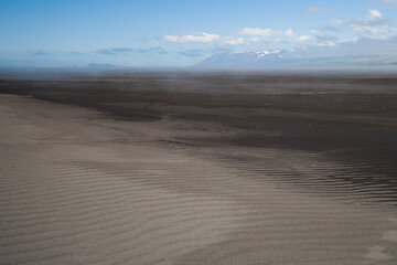 black beach near Saudarkrokur in north iceland