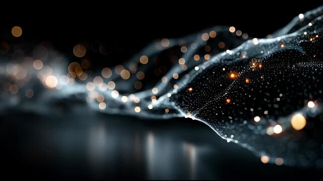 christmas lights on a dark background