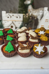 bocaditos brownies de navidad postres