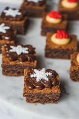 bocaditos brownies de navidad postres