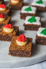 bocaditos brownies de navidad postres