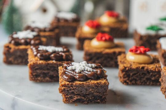 bocaditos brownies de navidad postres