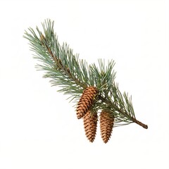 pine branch with cones