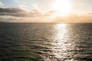 Obraz premium arrival on the Faroe islands during sunset