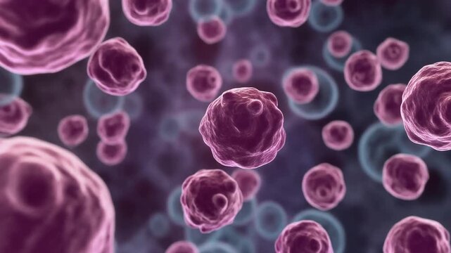 Embryonic stem cells colony under a microscope. Cellular therapy and research of regeneratio.
