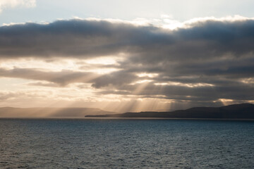 Obraz premium arrival on the Faroe islands during sunset
