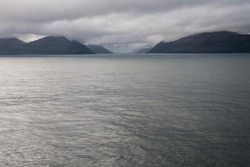 fjord landscape of faroe islands