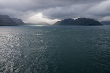 fjord landscape of faroe islands