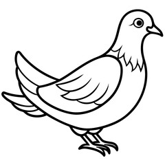 Elegant Dove Linear Vector Design White Background