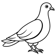 Elegant Dove Linear Vector Design White Background