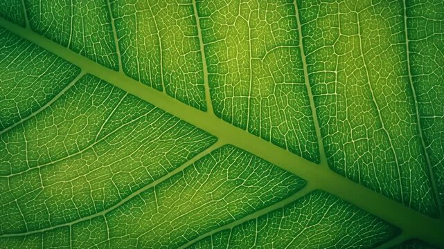 Looping Cinemagraph macro of green leaf background 