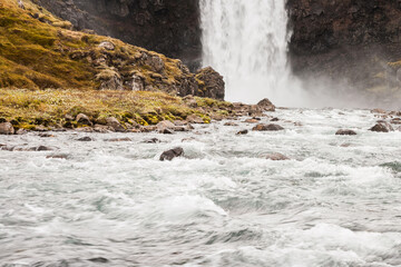 waterfall Gufufoss in east iceland