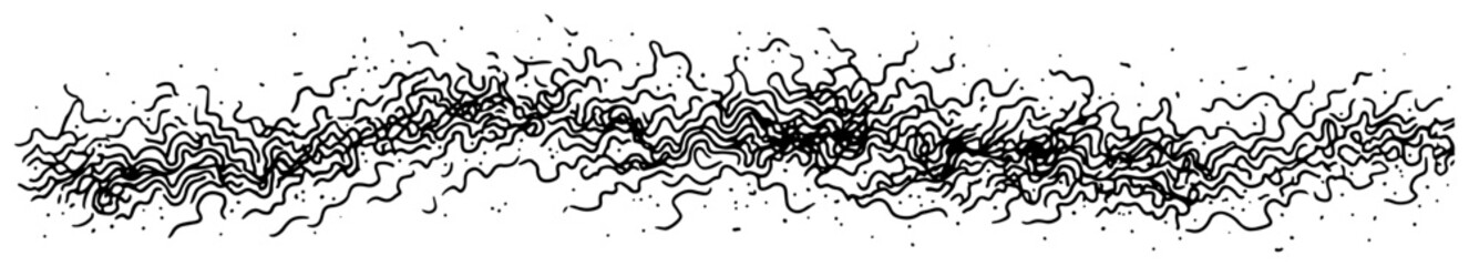 Hand drawn wavy noise ink texture strip