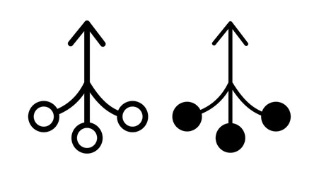 Consolidation Icon collection in filled and stroke style.