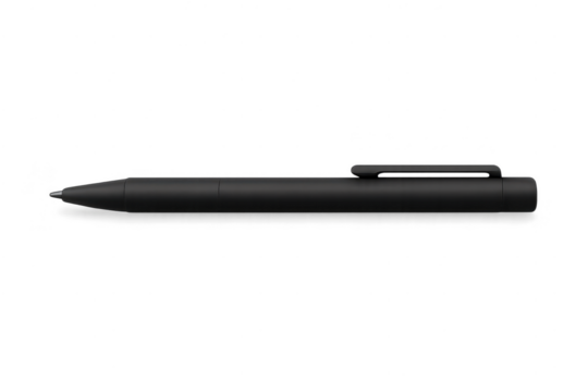 Sleek Black Stylus Pen Floating on a Transparent Background Imagery - Powered by Adobe