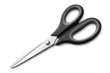 Studio shot of scissors on transparent background cut out for design