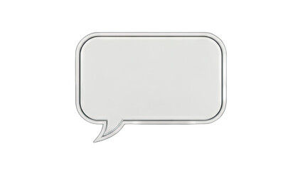 Naklejka premium 3D Speech Bubble Icon Isolated on White Background
