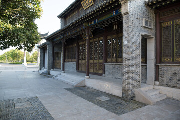 Obraz premium Traditional Chinese Architecture on Huaihe Street, Huai'an, Jiangsu Province
