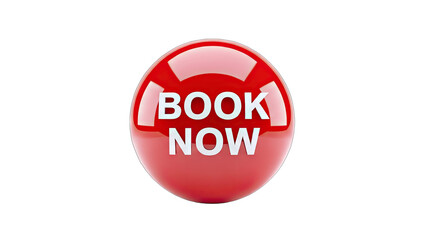 Red Book Now Button on White Background