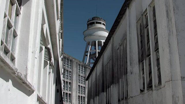 Penitentiary Watchtower and Inner Yard, Buenos Aires Province, Argentina - 4K