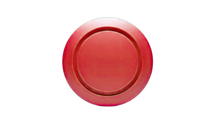 Red Button Isolated on White Background