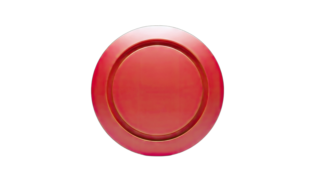 Red Button Isolated on White Background - Powered by Adobe