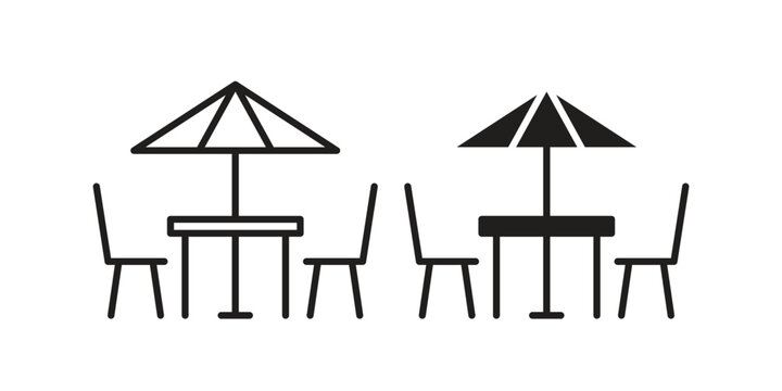 Terrace icon for template. Icon vector graphic set