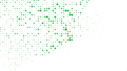 Green halftone dot wave accent for eco branding, nature posters, fresh digital layouts, modern abstract design vector illustration