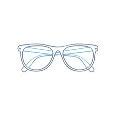 Fototapeta premium Illustration of Eye Glasses, Retro Style Eyewear with Detailed Lines, Minimalist Design, Fashion Accessories and Reading Aid on White