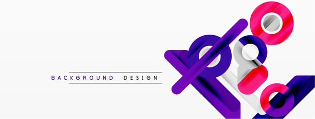 Abstract geometric shapes, purple hues, white background. Modern design elements create dynamic visual impact. Minimalist style.