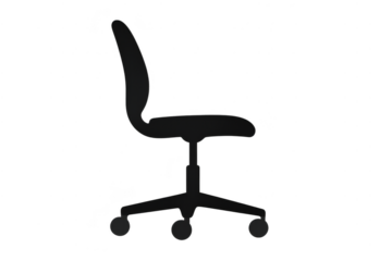 Office Chair Silhouette with a transparent background Illustration