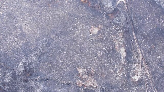 Aerial view of flat burnt surface The Concept of Void