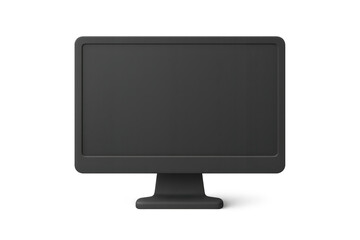 Fototapeta premium Monitor display mockup on a transparent background for graphic design.