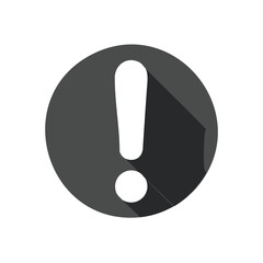 Exclamation Mark Sign Warning Attention Symbol Circle Flat Design Icon