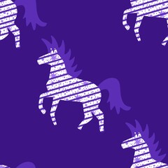 Christmas animals seamless horse pattern for wrapping paper and fabrics and party and kids print