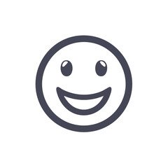 Fototapeta premium Cheerful face icon showcasing happiness and positive emotion with minimalist design in a circular shape evoking joy and friendliness