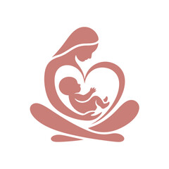 Mother and Baby Heartwarming Illustration  Love, Care, Nurturing, Family Bond, Maternal Connection