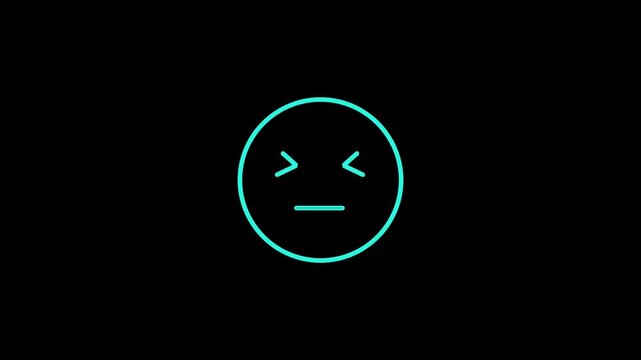 Neutral Face Emotion Okay Average Feedback Moderate Satisfaction Emoji Animated Icon Graphic Element Transparent Background