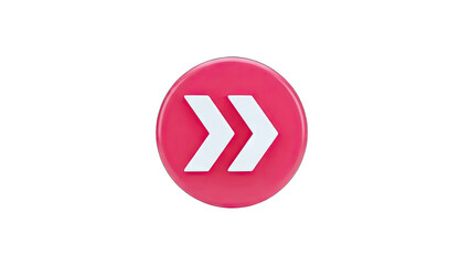 Obraz premium 3D Right Arrow Icon on Pink Circle - Direction Concept