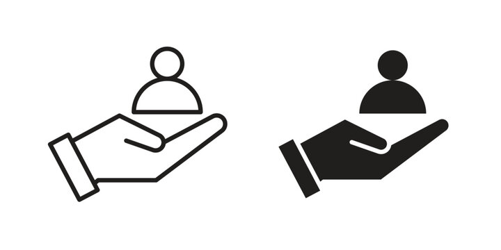 Retention icon in filled, thin line, stroke style for website and apps