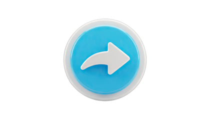 3D Share Button on White Background