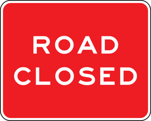 Road Closed Sign Design Vector